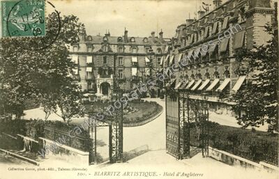Carte postale ancienne Hôtel d'Angleterre — Biarritz (Pyrénées-Atlantiques)