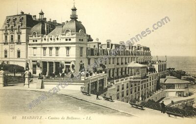 Carte postale ancienne Casino de Bellevue — Biarritz (Pyrénées-Atlantiques)