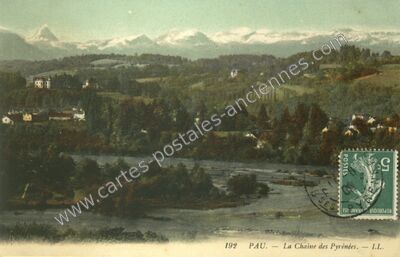 Carte postale ancienne La Chaîne des Pyrénées — Pau (Pyrénées-Atlantiques)