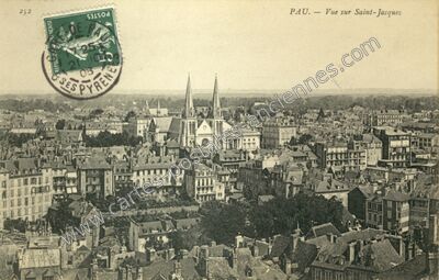 Carte postale ancienne Vue sur Saint-Jacques — Pau (Pyrénées-Atlantiques)