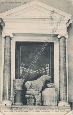 Carte postale ancienne Intérieur des Thermes. Vestiges Gallo-Romains, trouvés lors des fouilles récentes — Mont-Dore (Puy-de-Dôme)