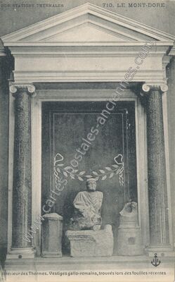 Carte postale ancienne Intérieur des Thermes. Vestiges gallo-romains, trouvés lors des fouilles récentes — Mont-Dore (Puy-de-Dôme)