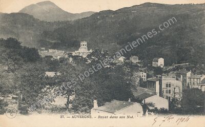Carte postale ancienne AUVERGNE. - Royat dans son Nid — Royat (Puy-de-Dôme)