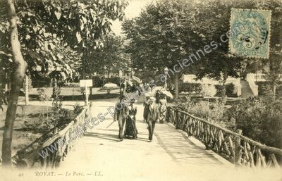 Carte postale ancienne Le Parc — Royat (Puy-de-Dôme)