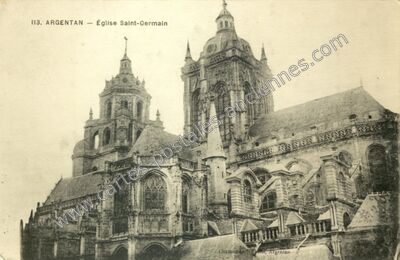 Carte postale ancienne Église Saint-Germain — Argentan (Orne)