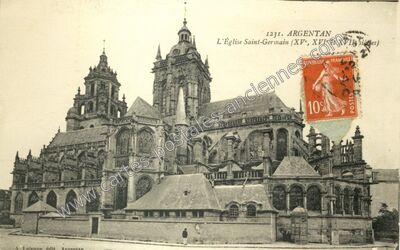Carte postale ancienne L'Église Saint-Germain — Argentan (Orne)