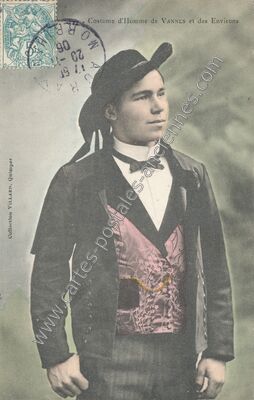 Carte postale ancienne Costume d'Homme — Non Localisée (Morbihan)