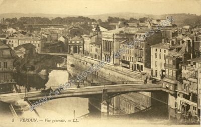 Carte postale ancienne Vue générale — Verdun (Meuse)