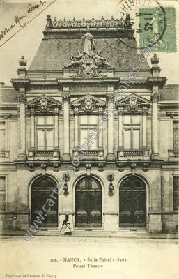 Carte postale ancienne Salles Victor Poirel — Nancy (Meurthe-et-Moselle)
