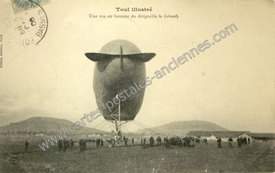 Carte postale ancienne Dirigeable — Toul (Meurthe-et-Moselle)