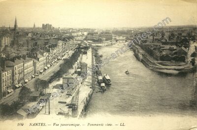 Carte postale ancienne Vue panoramique — Nantes (Loire-Atlantique)