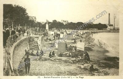 Carte postale ancienne La Plage — Saint-Nazaire (Loire-Atlantique)