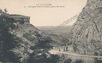 Carte postale ancienne Gorges d'AUTOIRE, près St-Céré — Autoire (Lot)