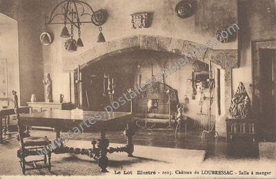 Carte postale ancienne Chateau de Loubressac — Loubressac (Lot)