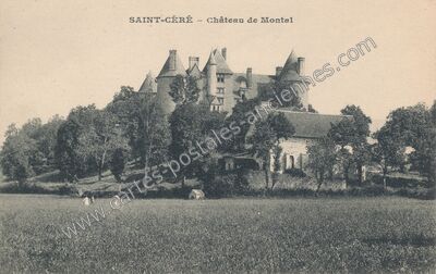 Carte postale ancienne Château de Montel — Saint-Céré (Lot)