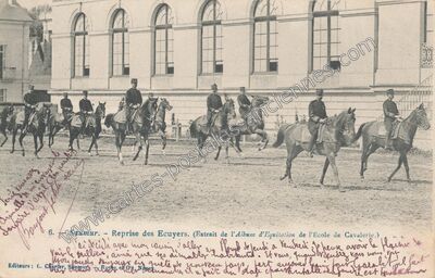 Carte postale ancienne Reprise des Ecuyers — Saumur (Maine-et-Loire)