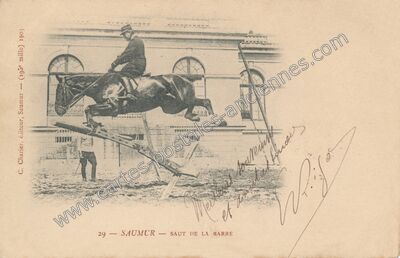 Carte postale ancienne Saut de la barre — Saumur (Maine-et-Loire)