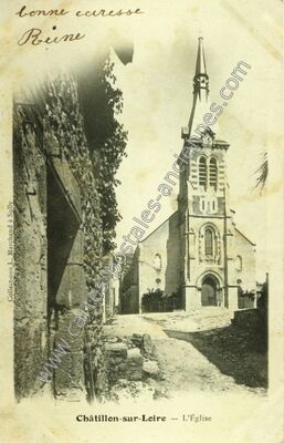 Carte postale ancienne L'Église — Châtillon-sur-Loire (Loiret)