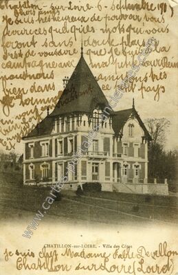 Carte postale ancienne Villa des Côtes — Châtillon-sur-Loire (Loiret)