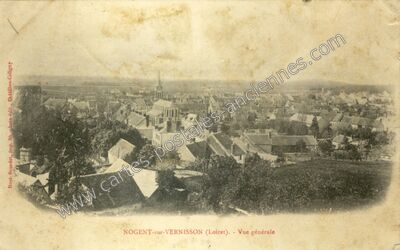Carte postale ancienne Vue générale — Nogent-sur-Vernisson (Loiret)