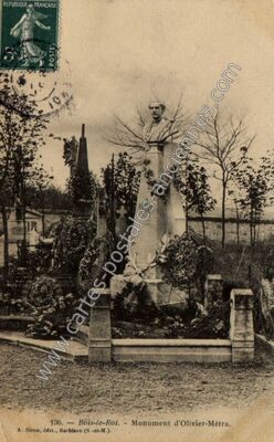 Carte postale ancienne Monument d'Olivier-Métra — Bois-le-Roi (Seine-et-Marne)