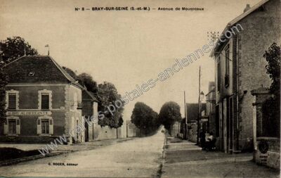 Carte postale ancienne Avenue de Mousseaux — Bray-sur-Seine (Seine-et-Marne)