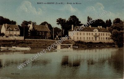 Carte postale ancienne Bords de Marne — Mary-sur-Marne (Seine-et-Marne)