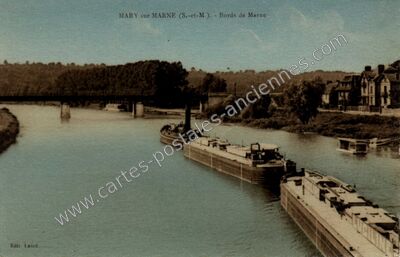 Carte postale ancienne Bords de Marne — Mary-sur-Marne (Seine-et-Marne)