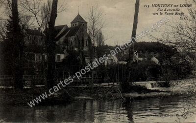 Carte postale ancienne Vue d'ensemble vers la Vanne Rouge — Montigny-sur-Loing (Seine-et-Marne)