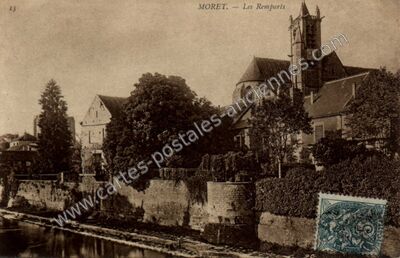Carte postale ancienne Les Remparts — Moret-sur-Loing (Seine-et-Marne)
