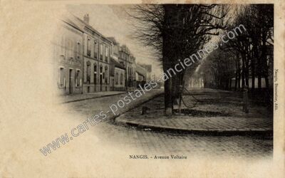 Carte postale ancienne Avenue Voltaire — Nangis (Seine-et-Marne)