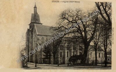 Carte postale ancienne L'Église (XIIIe Siècle) — Nangis (Seine-et-Marne)