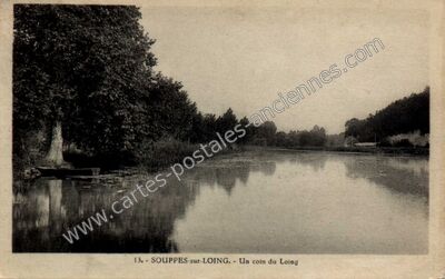 Carte postale ancienne Un coin du Loing — Souppes-sur-Loing (Seine-et-Marne)