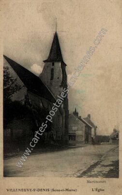 Carte postale ancienne L'Église — Villeneuve-Saint-Denis (Seine-et-Marne)