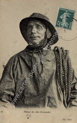 Carte postale ancienne Pecheur Normand — Non Localisée (Seine-Maritime)