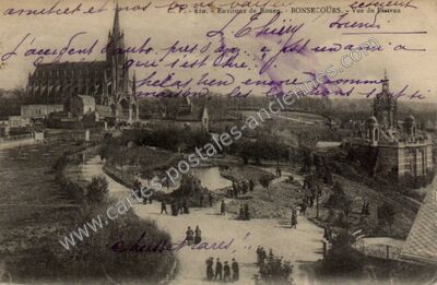 Carte postale ancienne Vue du Plateau — Bonsecours (Seine-Maritime)