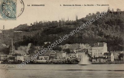 Carte postale ancienne Environs de Rouen - La Bouille - Vue générale — La Bouille (Seine-Maritime)