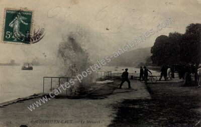 Carte postale ancienne Le Mascaret — Caudebec-en-Caux (Seine-Maritime)