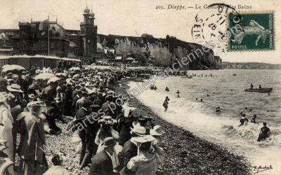 Carte postale ancienne Le Casino et les Bains — Dieppe (Seine-Maritime)