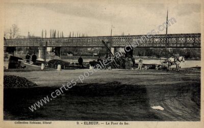 Carte postale ancienne Le Pont de fer — Elbeuf (Seine-Maritime)