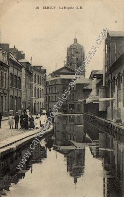 Carte postale ancienne La Rigole — Elbeuf (Seine-Maritime)