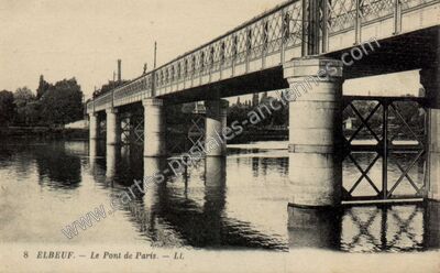 Carte postale ancienne Le Pont de Paris — Elbeuf (Seine-Maritime)