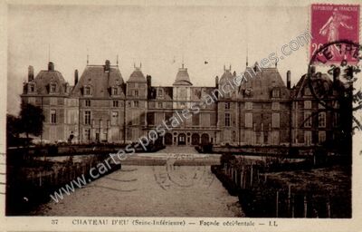 Carte postale ancienne Chateau d'Eu — Eu (Seine-Maritime)