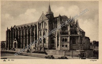 Carte postale ancienne L'Eglise — Eu (Seine-Maritime)