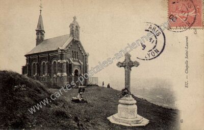 Carte postale ancienne Chapelle Saint-Laurent — Eu (Seine-Maritime)