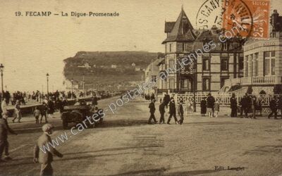 Carte postale ancienne La Digue-Promenade — Fécamp (Seine-Maritime)