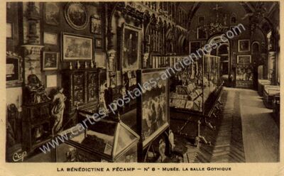 Carte postale ancienne La Bénédictine - Musée. La Salle Gothique — Fécamp (Seine-Maritime)