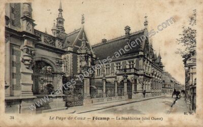 Carte postale ancienne La Bénédictine (côté Ouest) — Fécamp (Seine-Maritime)