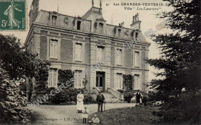 Carte postale ancienne Villa " Les Lauriers — Les Grandes-Ventes (Seine-Maritime)