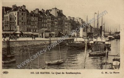 Carte postale ancienne Le Quai de Southampton — Le Havre (Seine-Maritime)